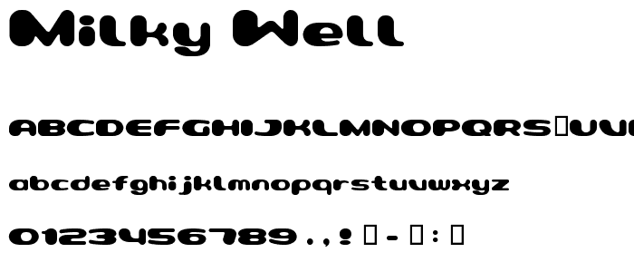 milky well font